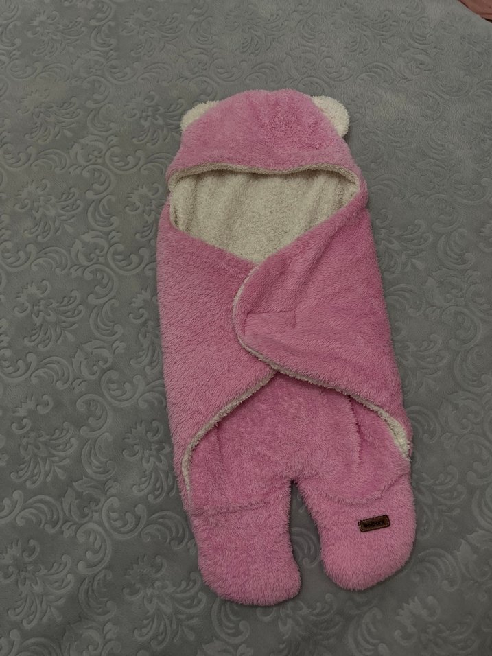 Pembe Peluş Bebek Battaniyesi - Görsel 4