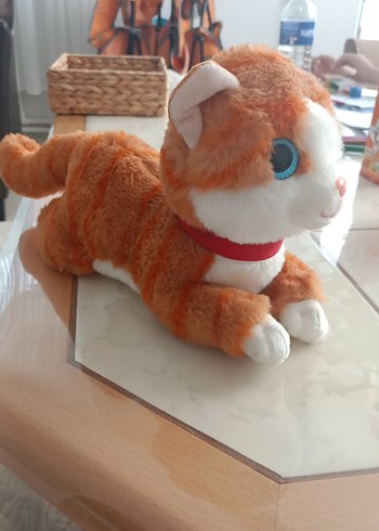 Beden Renkli Kahverengi Peluş Kedi Oyuncak