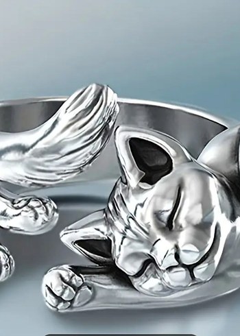 Accessorize Kadın Kedi Figürlü Ayarlanabilir Yüzük