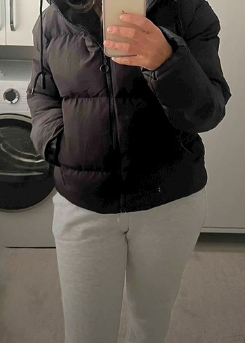 Siyah Fermuarlı  Kadın Kışlık Mont - Görsel 2