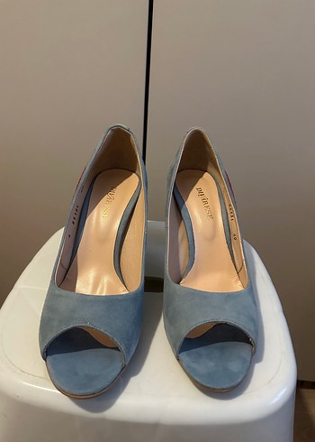 Divarese Nakışlı Boncuklu ahşap Topuklu Stiletto - Görsel 2