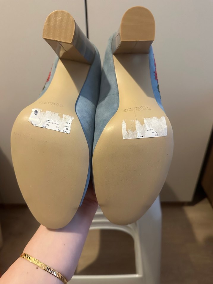 Divarese Nakışlı Boncuklu ahşap Topuklu Stiletto - Görsel 3