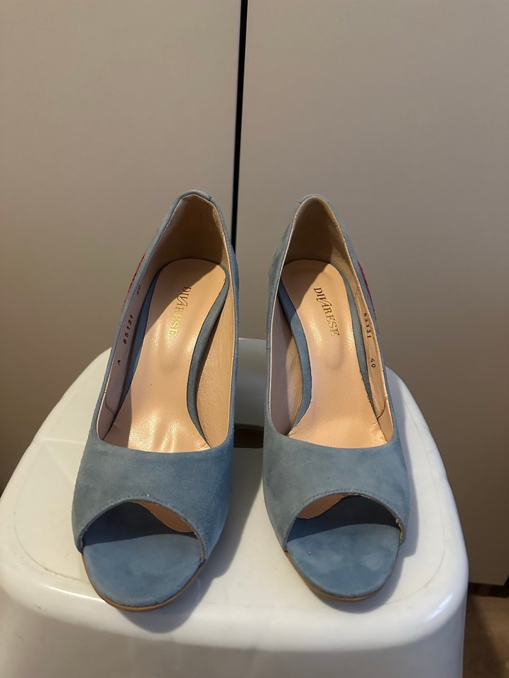 Divarese Nakışlı Boncuklu ahşap Topuklu Stiletto - Görsel 2