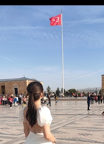 s Beden Beyaz mini elbise