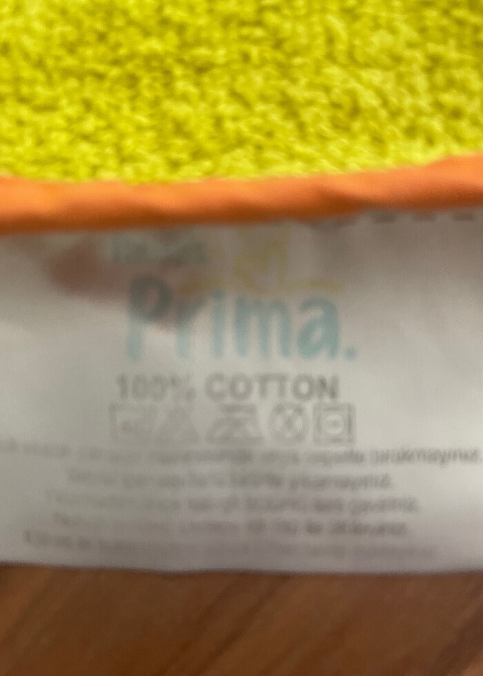 Kız/Erkek Bebek Bornoz Prima 100% Cotton 0/6 ay ( - Görsel 3
