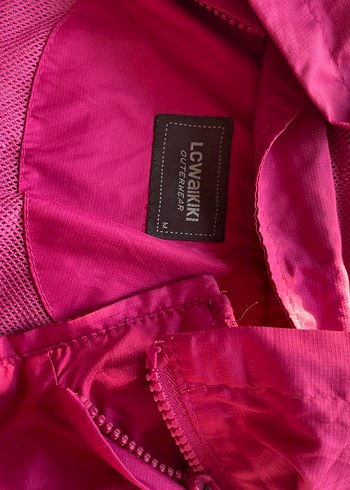 Kadın Koyu Pembe Kapüşonlu Fermuarlı Yelek - Görsel 2