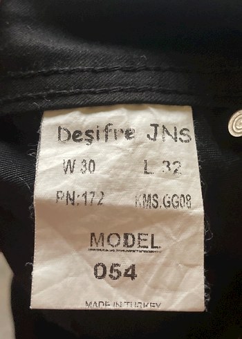 Düğmeli fermuarlı Siyah Kadın Kot Pantolon - Görsel 4