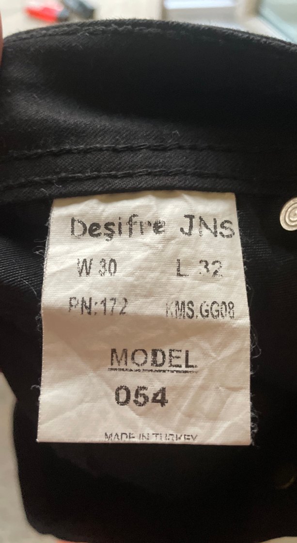 Düğmeli fermuarlı Siyah Kadın Kot Pantolon - Görsel 4