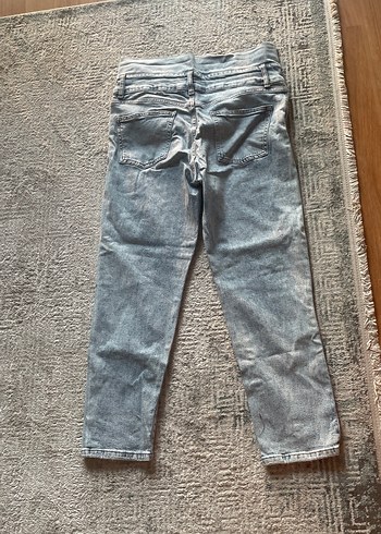 Gri Mavi Rahat Kesim Midi Kadın Kot Pantolon - Görsel 3