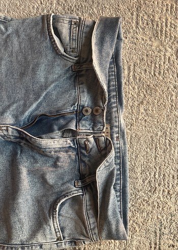 Gri Mavi Rahat Kesim Midi Kadın Kot Pantolon - Görsel 5