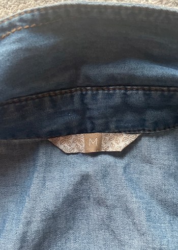 Kadın Lacivert Denim Kolsuz Gömlek - Görsel 2