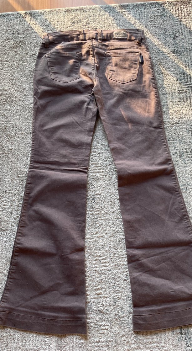 Kahverengi Bol Kesim Midi Kot Pantolon - Görsel 3