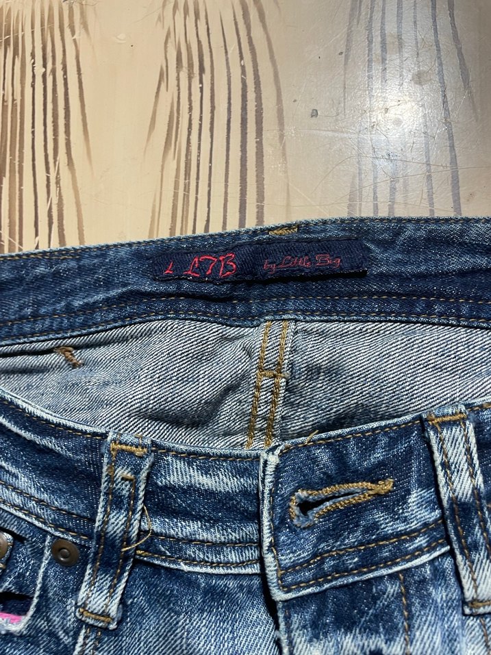 Kadın Mavi Bol Kesim Midi Denim Pantolon - Görsel 4