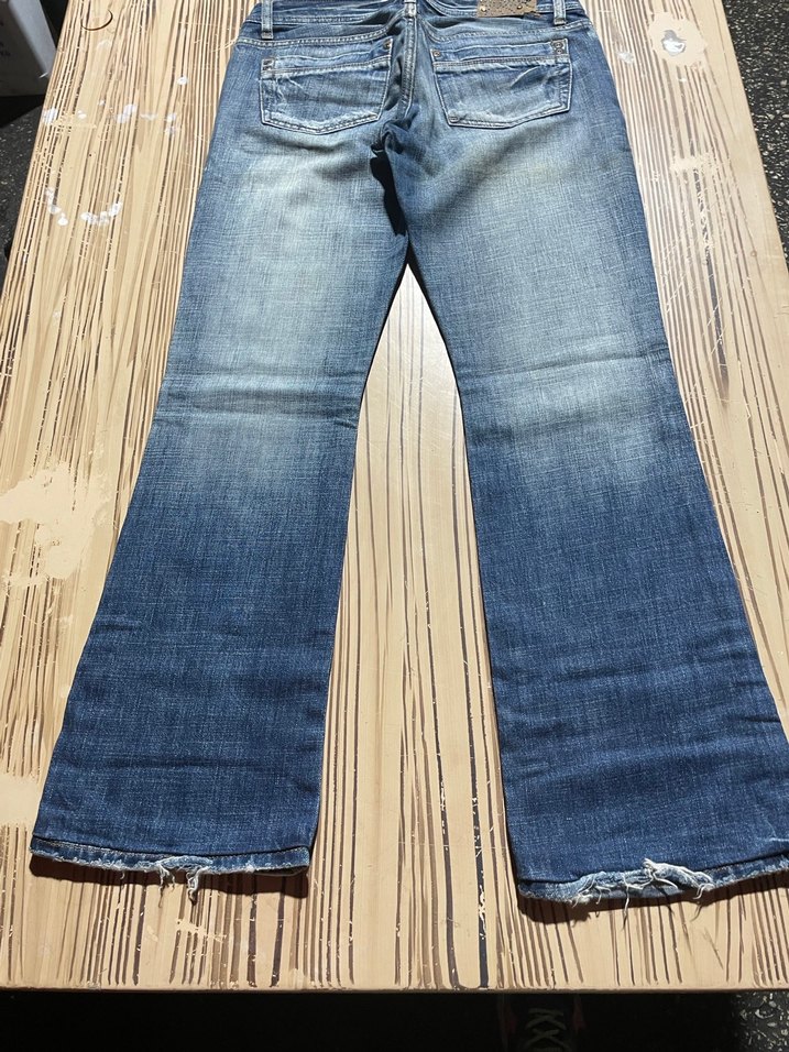 Kadın Mavi Bol Kesim Midi Denim Pantolon - Görsel 2