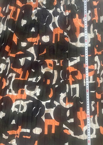 Desenli Pilili Uzun Kadın Etek - Görsel 6