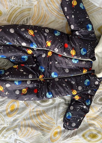 1 Yaş Beden Gri Uzay Temalı Bebek astronot tulum civilden alındı