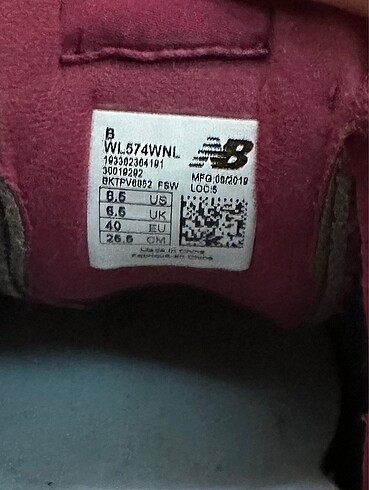 40 Beden new balance kadın 574