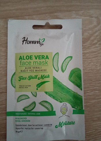 Hommg Aloe Vera Yüz Maskesi ve Kolajen Serum - Görsel 2