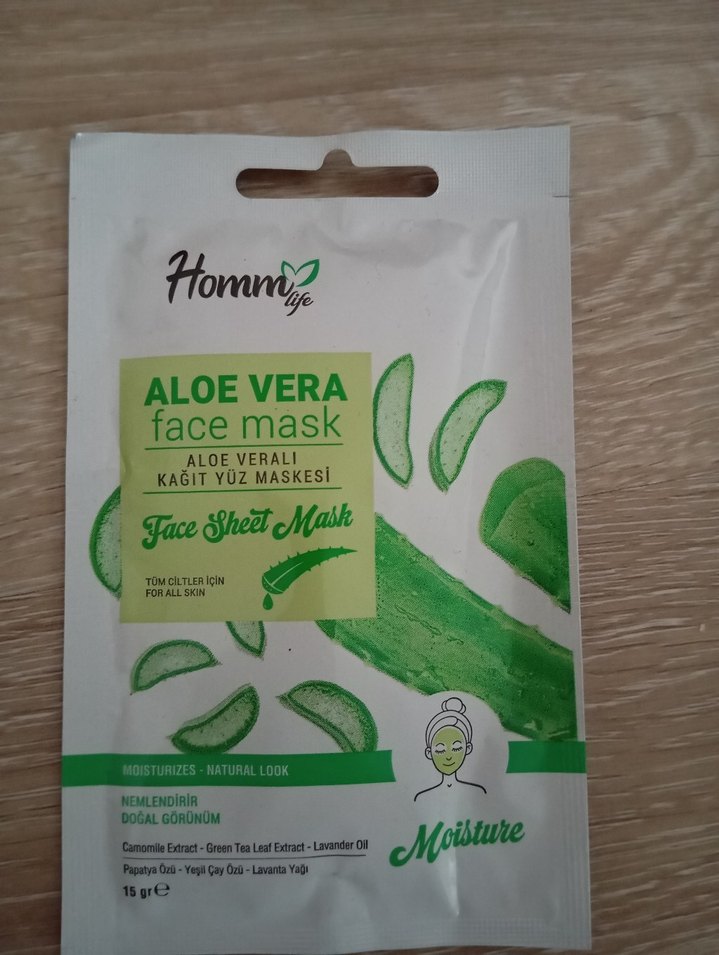 Hommg Aloe Vera Yüz Maskesi ve Kolajen Serum - Görsel 2