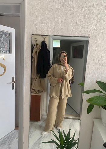 Diğer Özsarıcam Bej Matilda Kuşaklı Kimono Takım