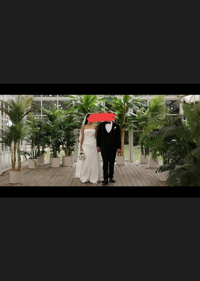 Gelinlik saten gelinlik özel dikim - Görsel 5