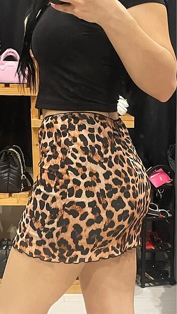 m Beden Leopar etek