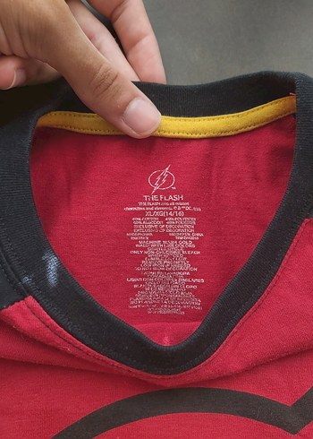 15-16 Yaş Beden kırmızı Renk DC lisanslı The Flash uzun kollu ince sweat
