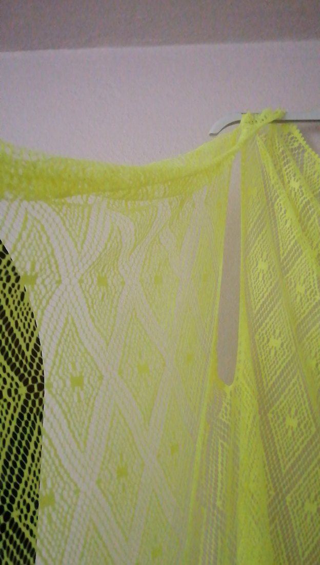 Sarı Dantel ve Püsküllü Kadın pareo - Görsel 4