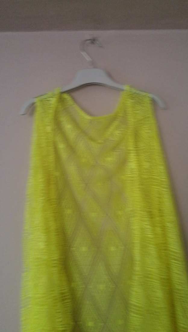 Sarı Dantel ve Püsküllü Kadın pareo - Görsel 3