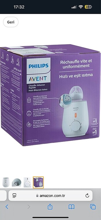 Philips Phılıps avent biberon ısıtıcı