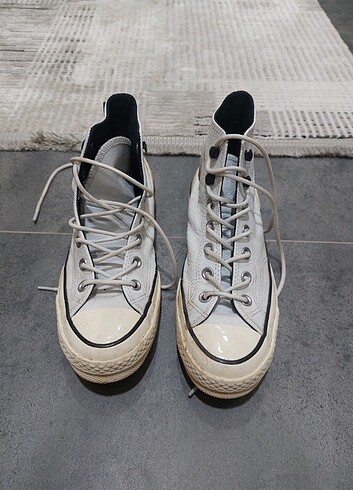 38 Beden mavi Renk Converse 38 no buz mavisi deri