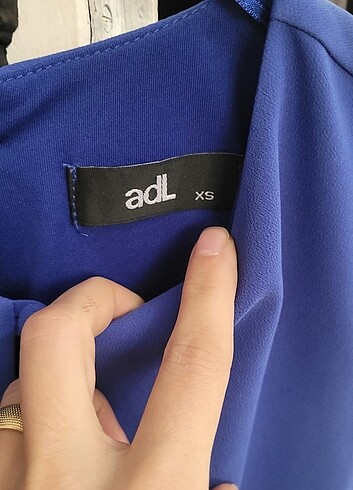Adil Işık Adil ışik saks mavisi midi boy elbise xs beden çok şik hiç giyil