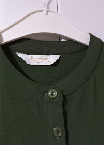 Kadın Yeşil Uzun Keten Elbise - Görsel 3