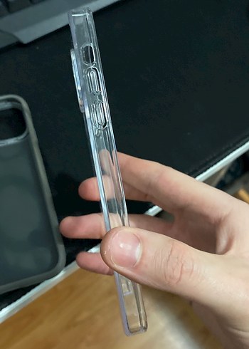 Şeffaf Gri Telefon Kılıfı 2 ADET - Görsel 2