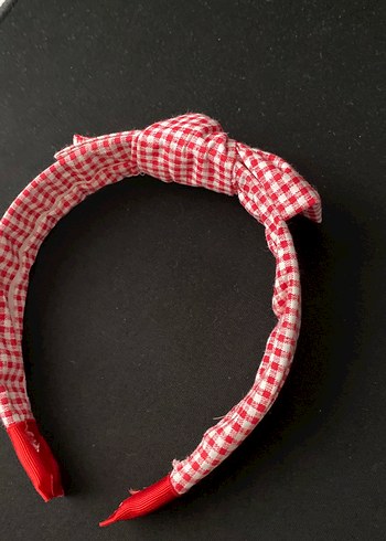 Kırmızı Fiyonklu Kadın Saç Bandı - Görsel 3