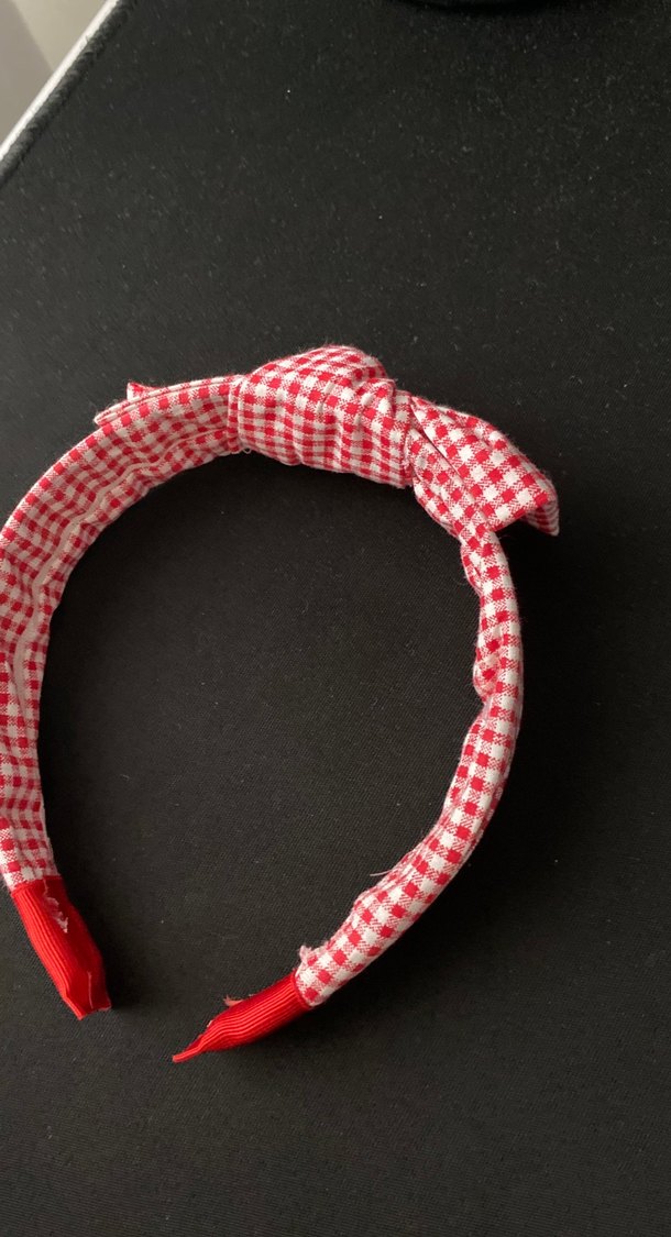Kırmızı Fiyonklu Kadın Saç Bandı - Görsel 3