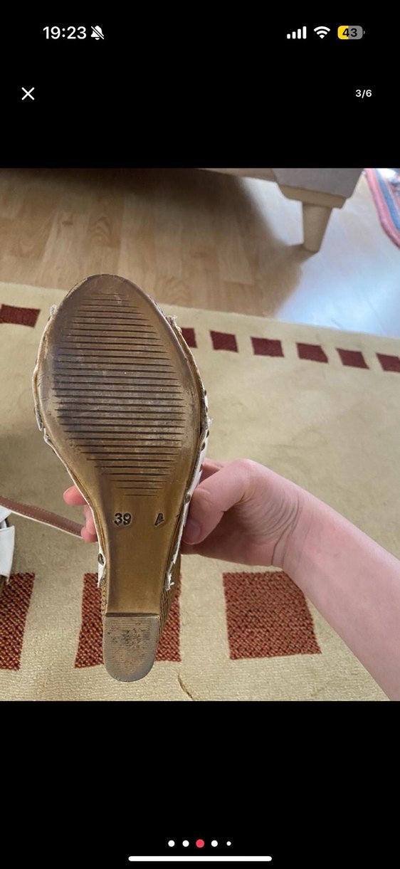 Beyaz Dolgu Topuklu Kadın Akşam Ayakkabısı - Görsel 3