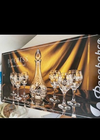 Paşabahçe Altın Detaylı 7 parça Kandilli meşrubat seti - Görsel 2