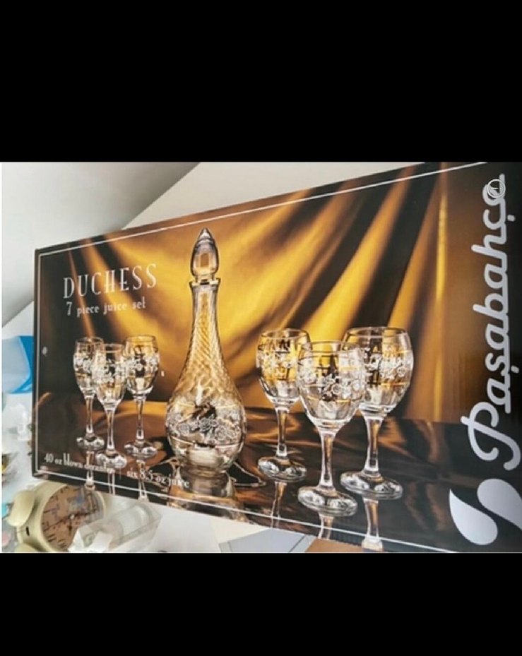 Paşabahçe Altın Detaylı 7 parça Kandilli meşrubat seti - Görsel 2