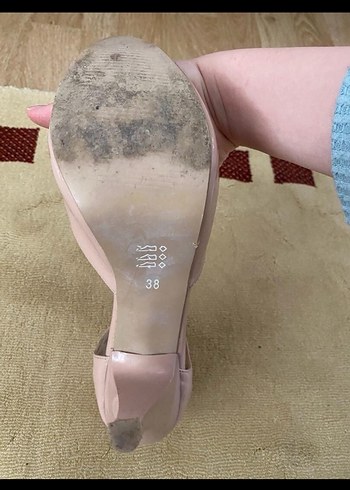 Pembe Rugan Tokalı Yüksek Topuklu Kadın Ayakkabı - Görsel 4