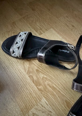 Kadın Bohem Tarzı Tokalı Dolgu Topuk Sandalet - Görsel 2