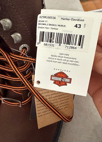 Harley davidson Kahverengi Deri Bağcıklı Biker Bot - Görsel 6