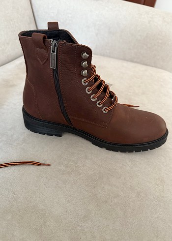 Harley davidson Kahverengi Deri Bağcıklı Biker Bot - Görsel 4