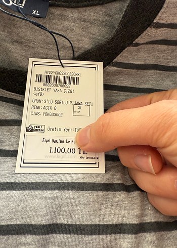 Erkek Gri Rahat Uzun Kollu 3 lü Pijama Takımı - Görsel 5