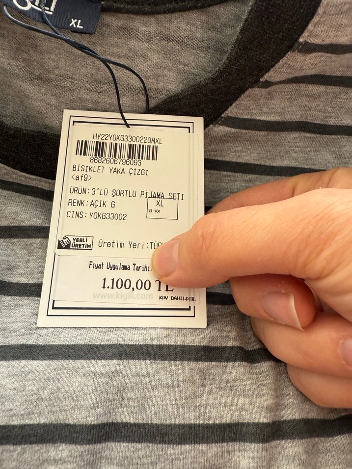 Erkek Gri Rahat Uzun Kollu 3 lü Pijama Takımı - Görsel 5