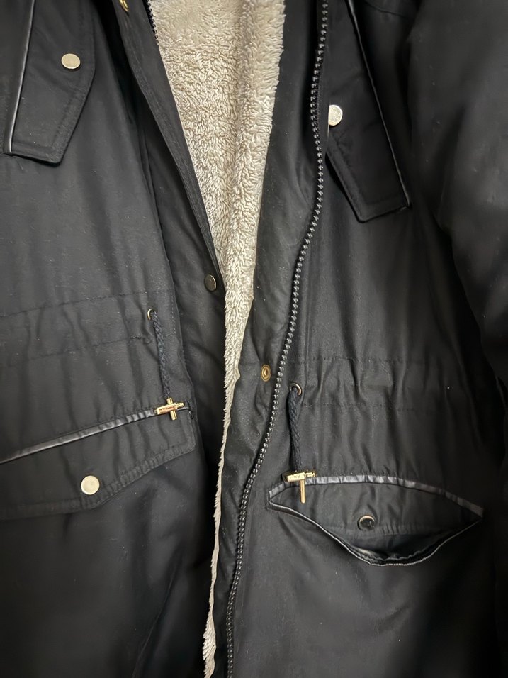 LCW Düğmeli Siyah Kadın Midi Mont - Görsel 4