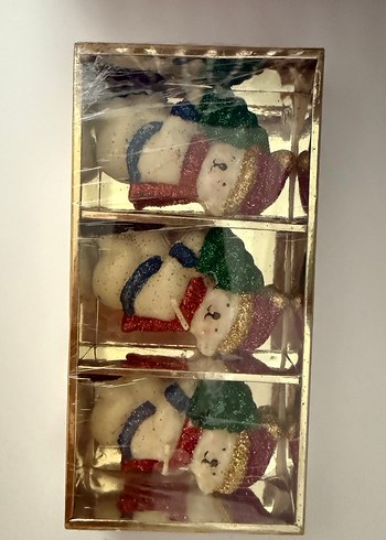 Renkli Kar Küresi Yılbaşı Süsü 3'lü Set mumluk - Görsel 2