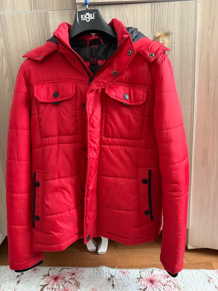 Kırmızı Kürklü Kışlık Mont LCW - Görsel 4