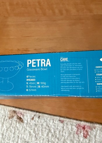 Mavi Kenarlı 6'lı Cam Bardak Seti - Görsel 3