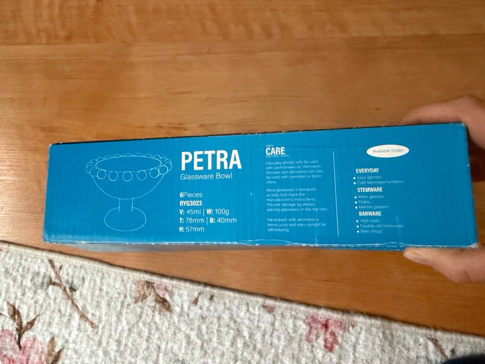 Mavi Kenarlı 6'lı Cam Bardak Seti - Görsel 3